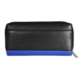 Zipper Wallet, Cobalt + Black